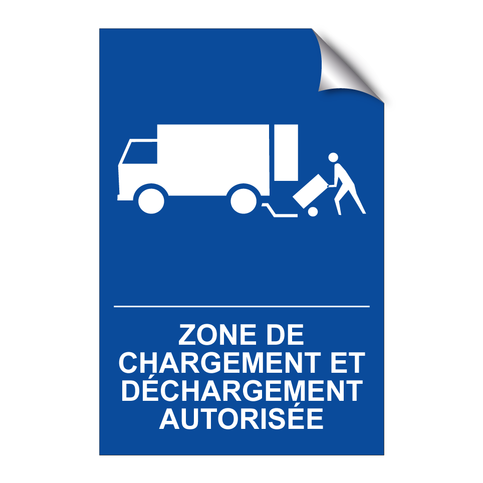 Zone de chargement et déchargement autorisée