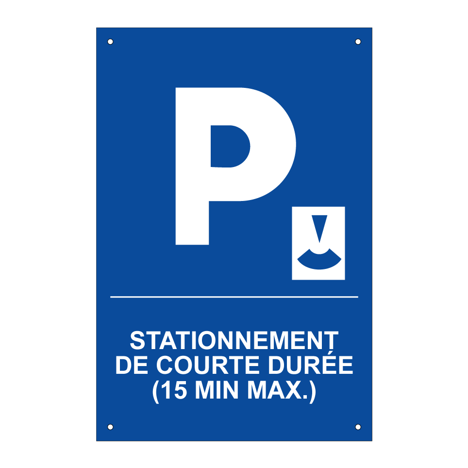 Stationnement de courte durée (15 min max.)