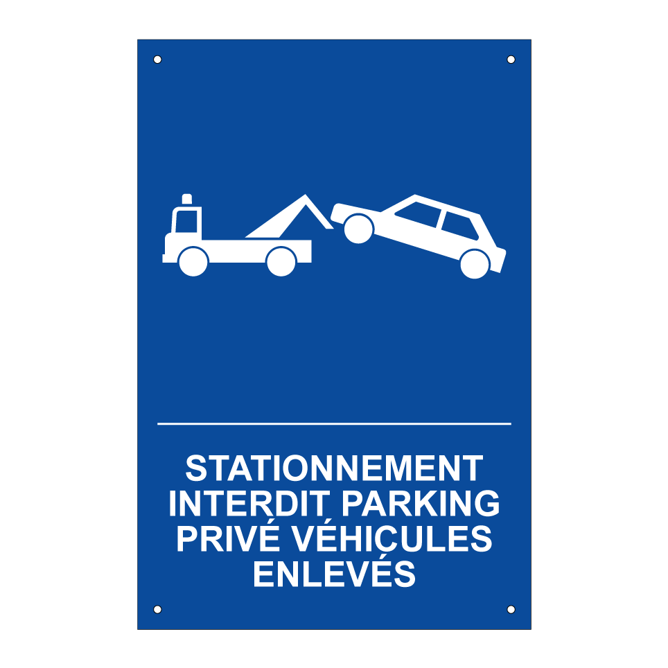 Stationnement interdit parking privé véhicules enlevés