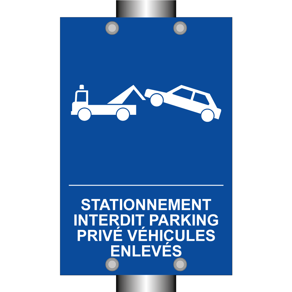 Stationnement interdit parking privé véhicules enlevés