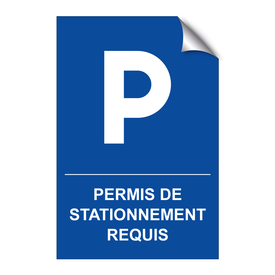 Permis de stationnement requis