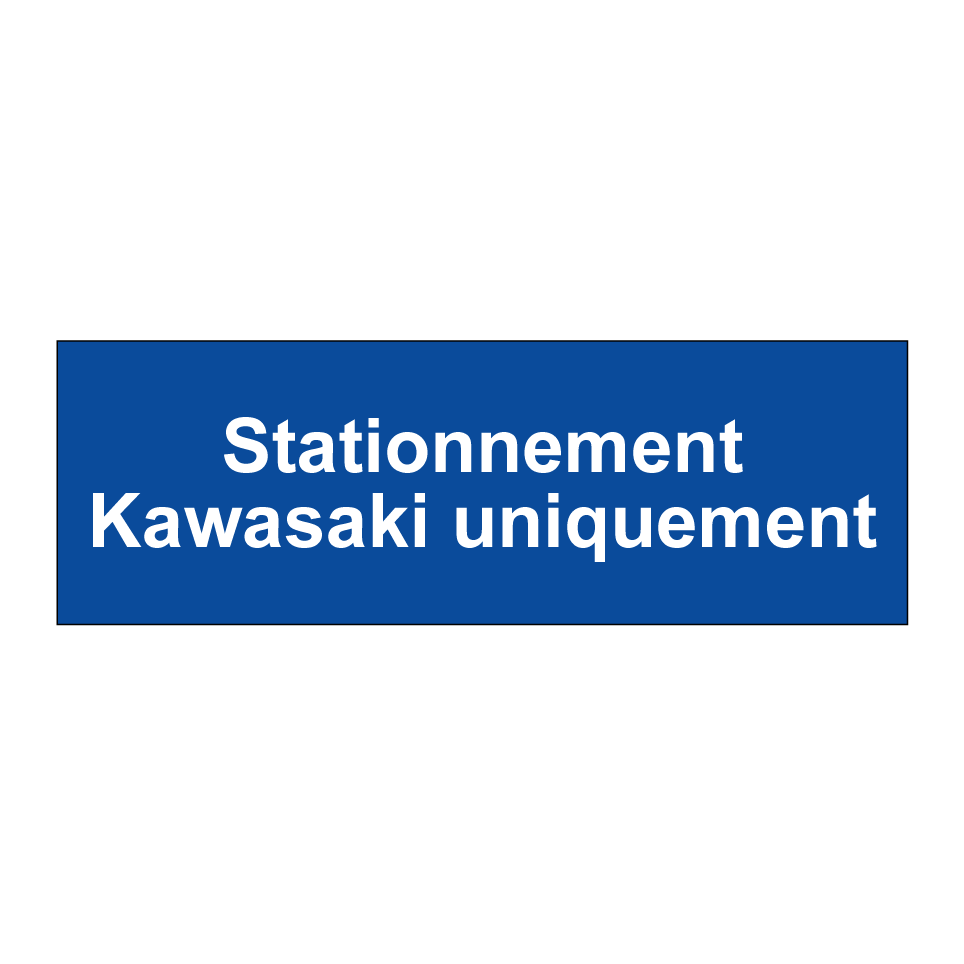 Stationnement Kawasaki uniquement