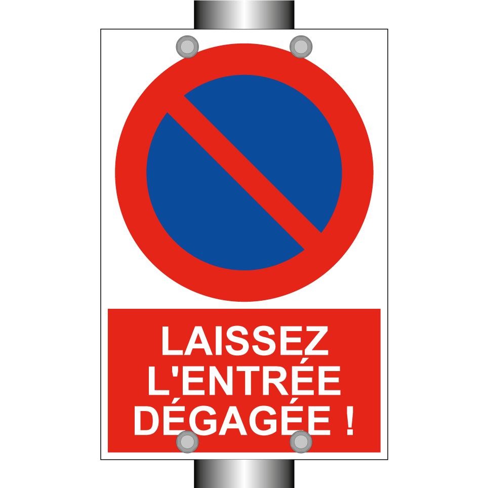 Laissez l'entrée dégagée !