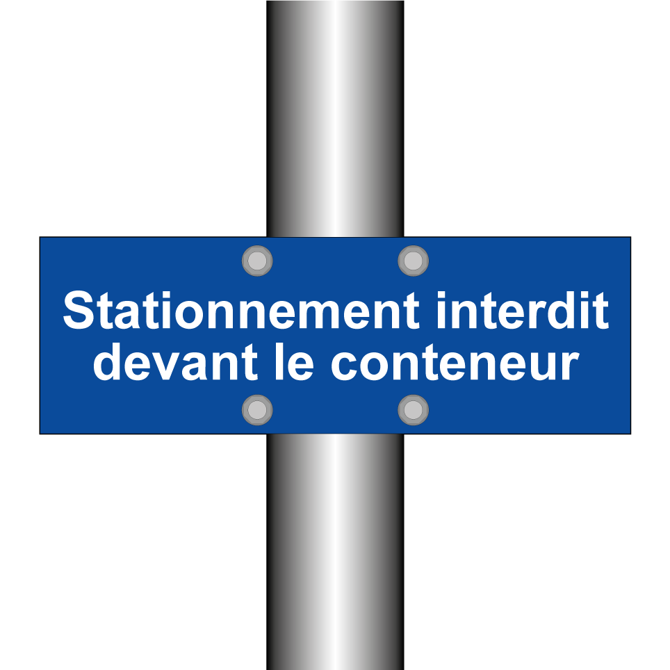 Stationnement interdit devant le conteneur