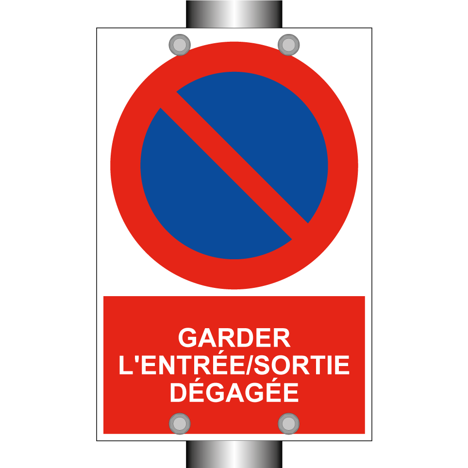 Garder l'entrée/sortie dégagée