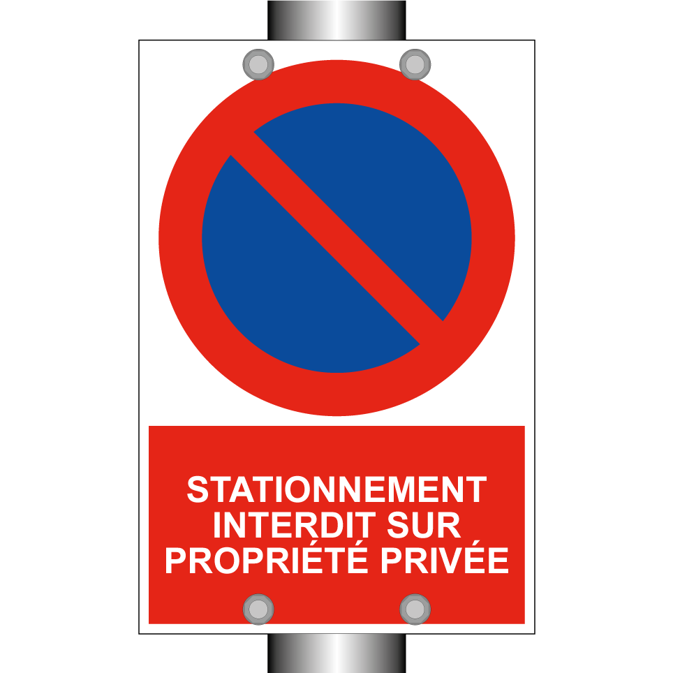 Stationnement interdit sur propriété privée