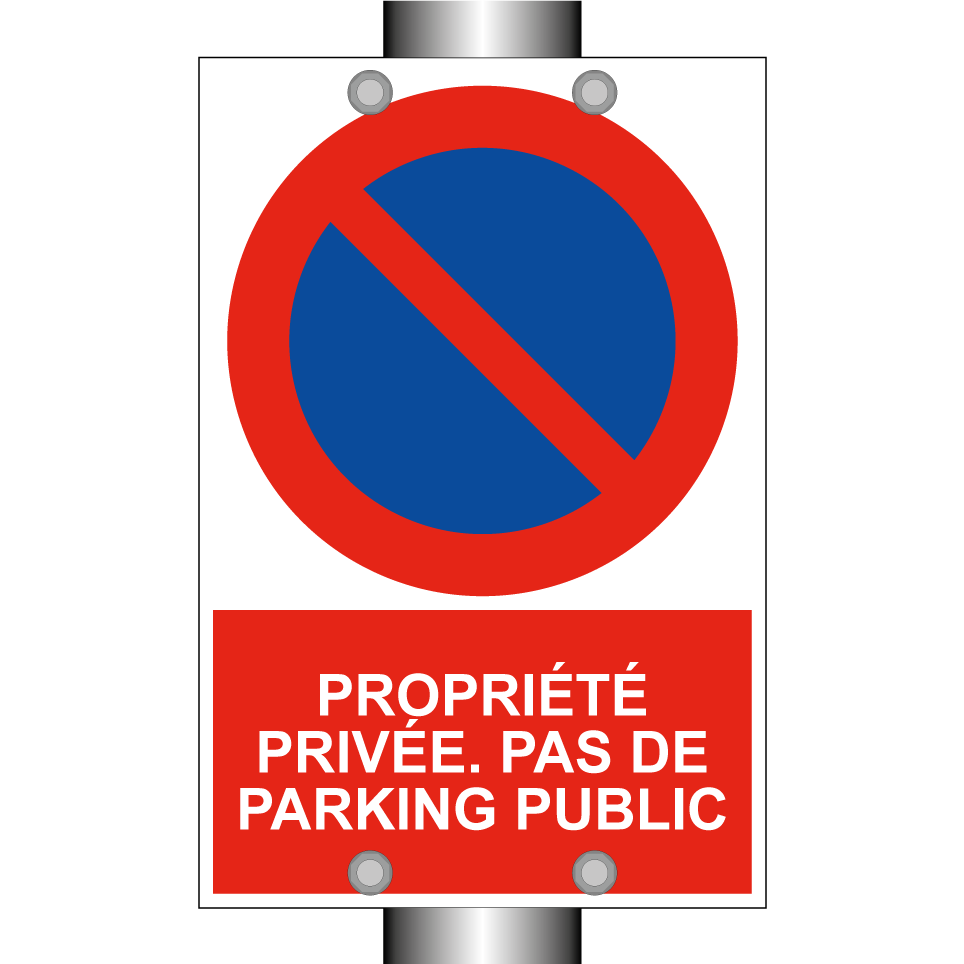Propriété privée. Pas de parking public