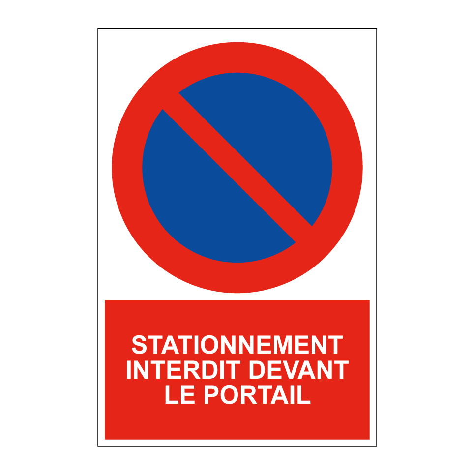 Stationnement interdit devant le portail