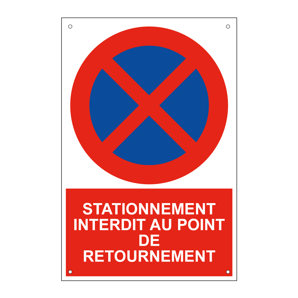 Stationnement interdit au point de retournement