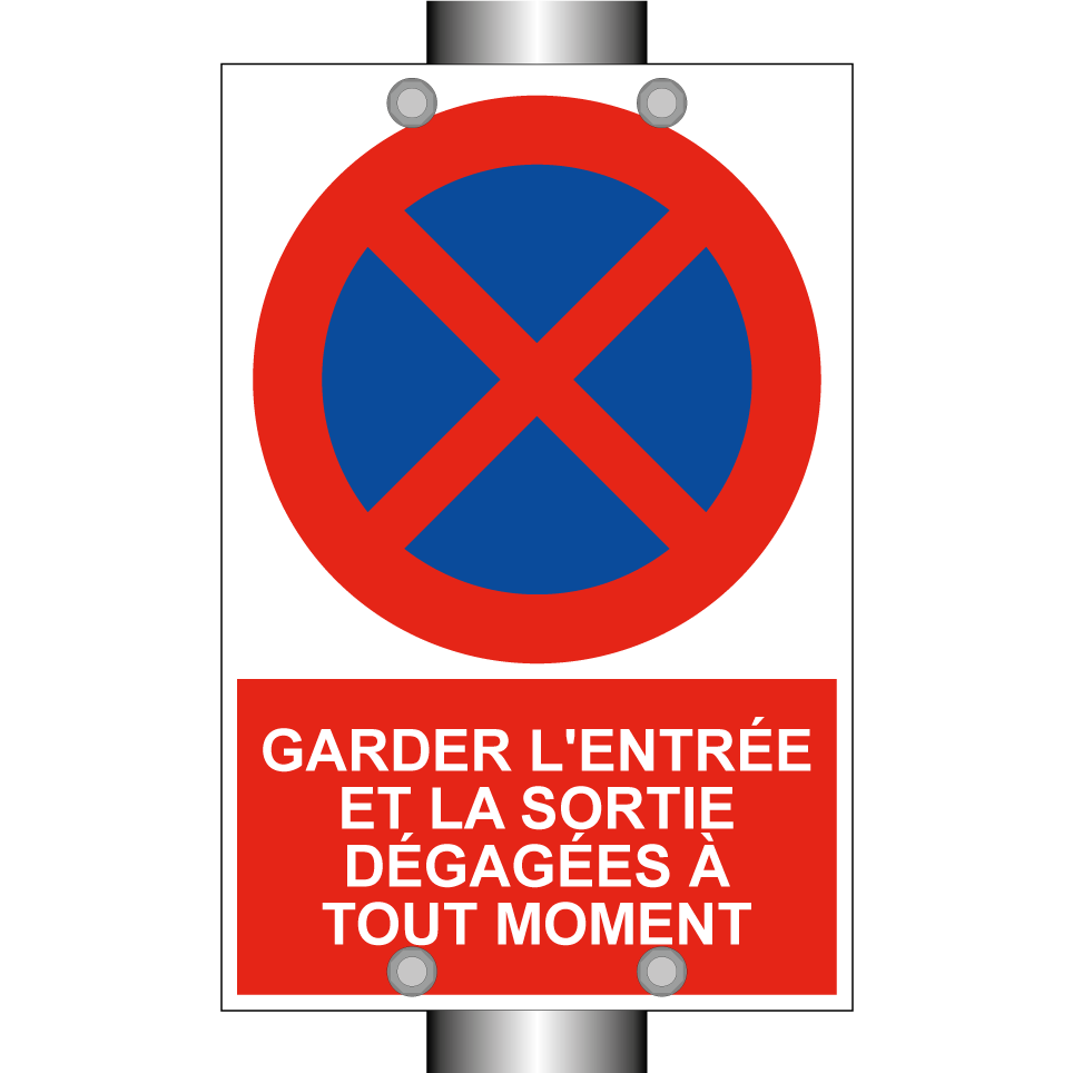 Garder l'entrée et la sortie dégagées à tout moment