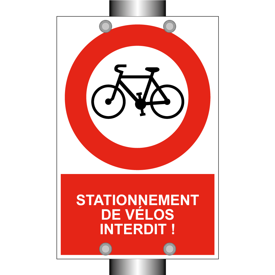 Stationnement de vélos interdit !