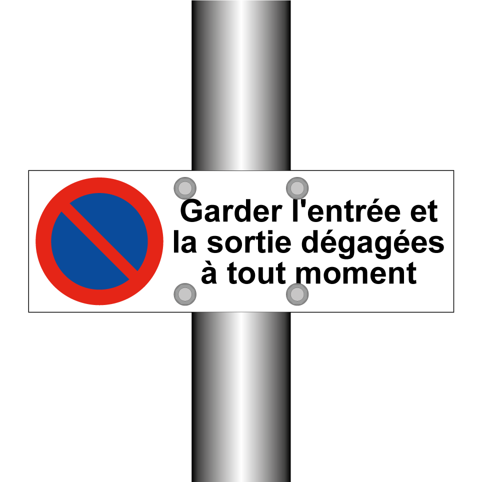 Garder l'entrée et la sortie dégagées à tout moment