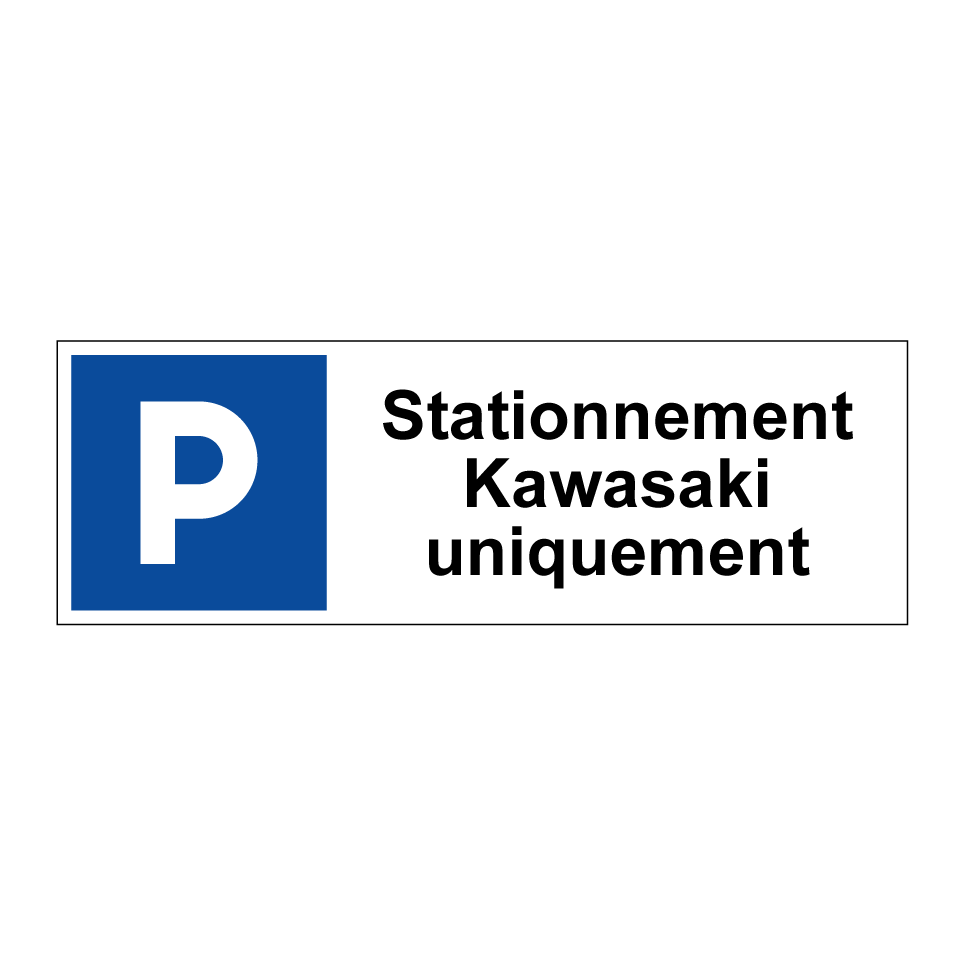 Stationnement Kawasaki uniquement