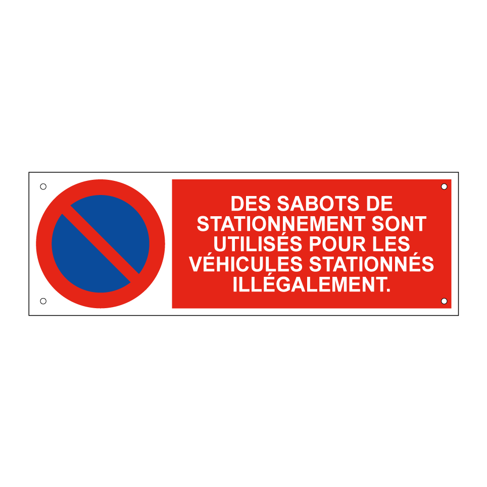 Des sabots de stationnement sont utilisés pour les véhicules stationnés illégalement.