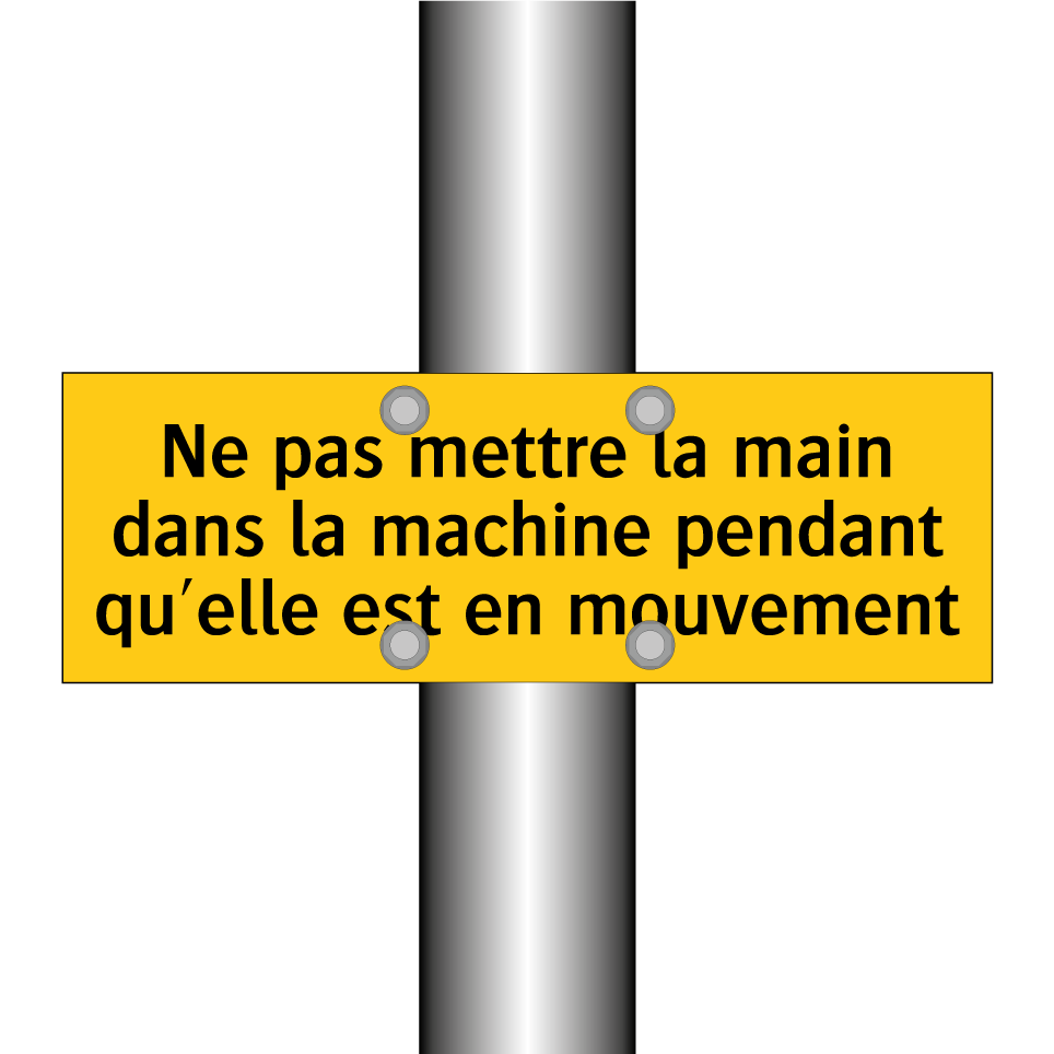Ne pas mettre la main dans la machine pendant qu'elle est en mouvement