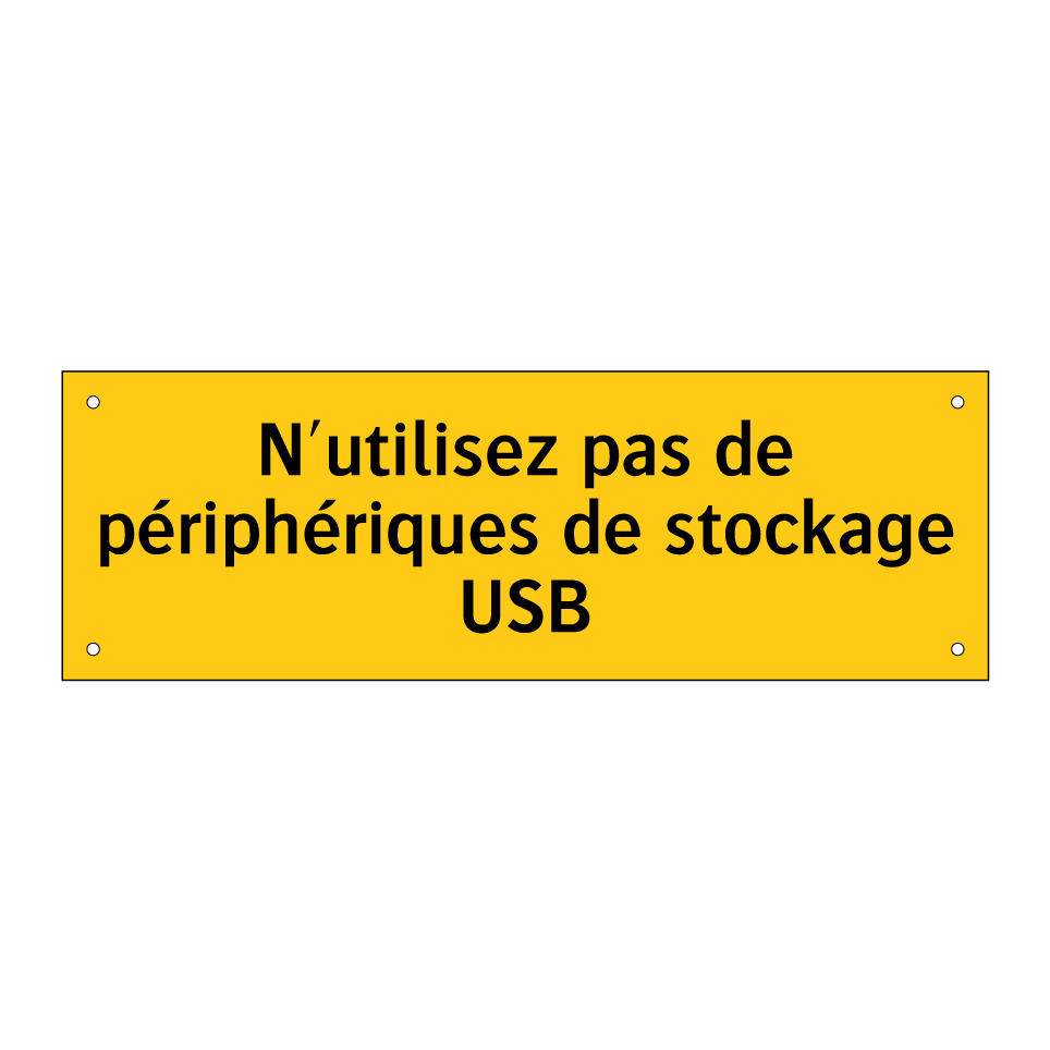 N'utilisez pas de périphériques de stockage USB