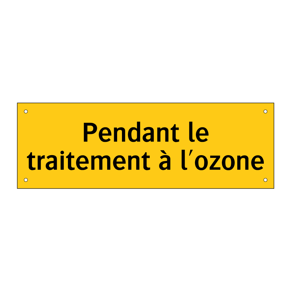 Pendant le traitement à l'ozone