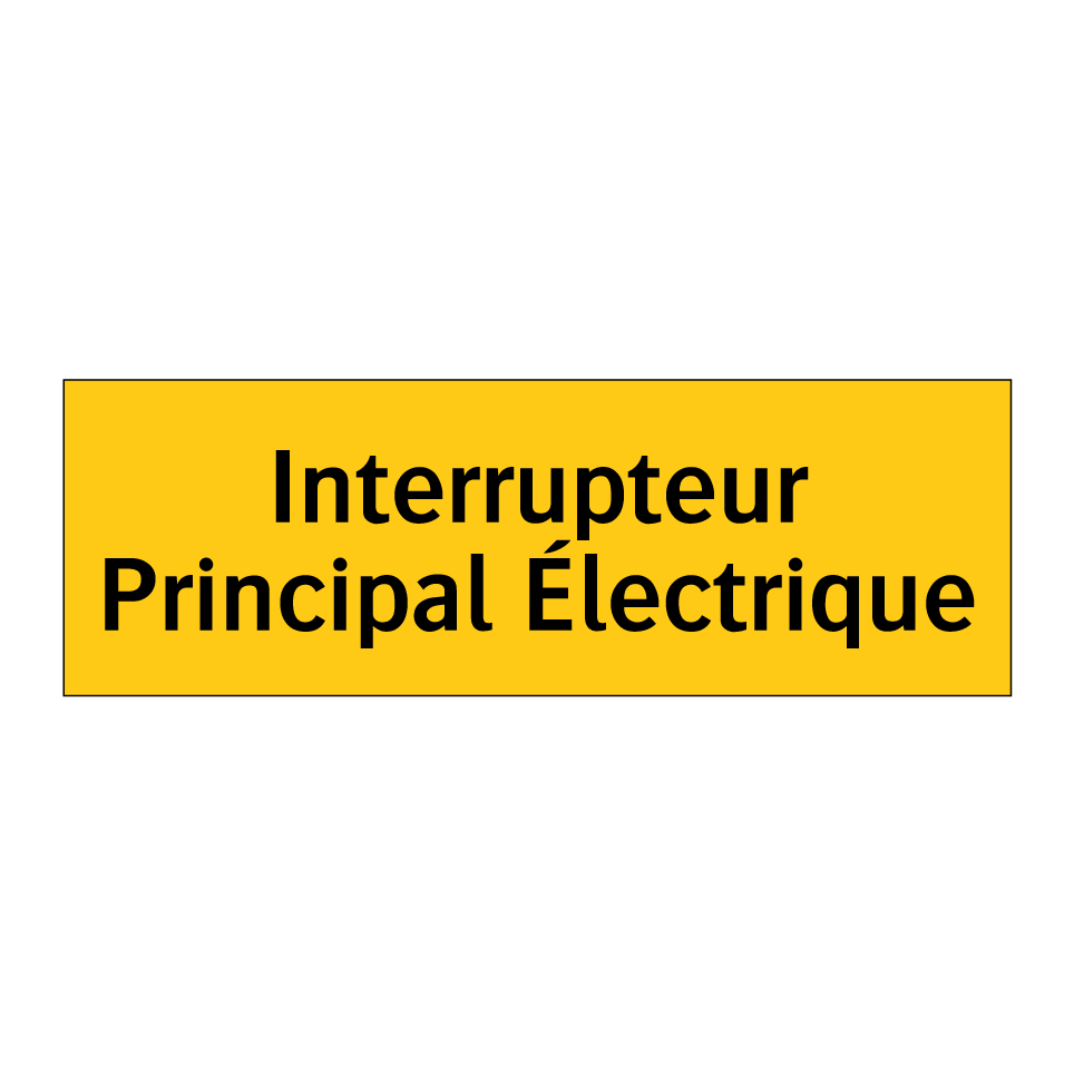 Interrupteur Principal Électrique