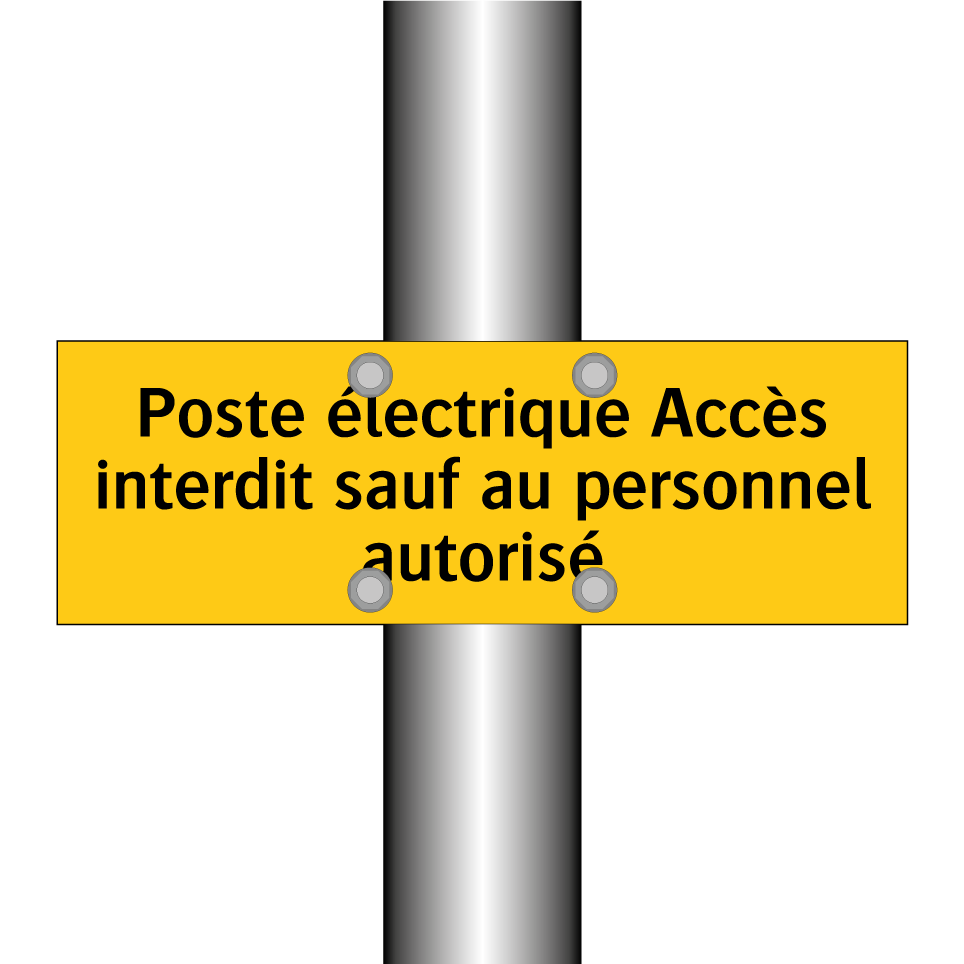 Poste électrique Accès interdit sauf au personnel autorisé