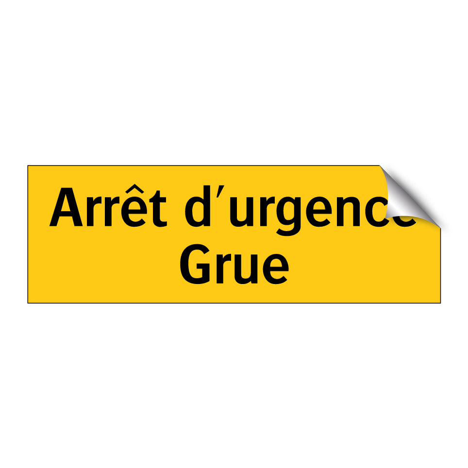 Arrêt d'urgence Grue