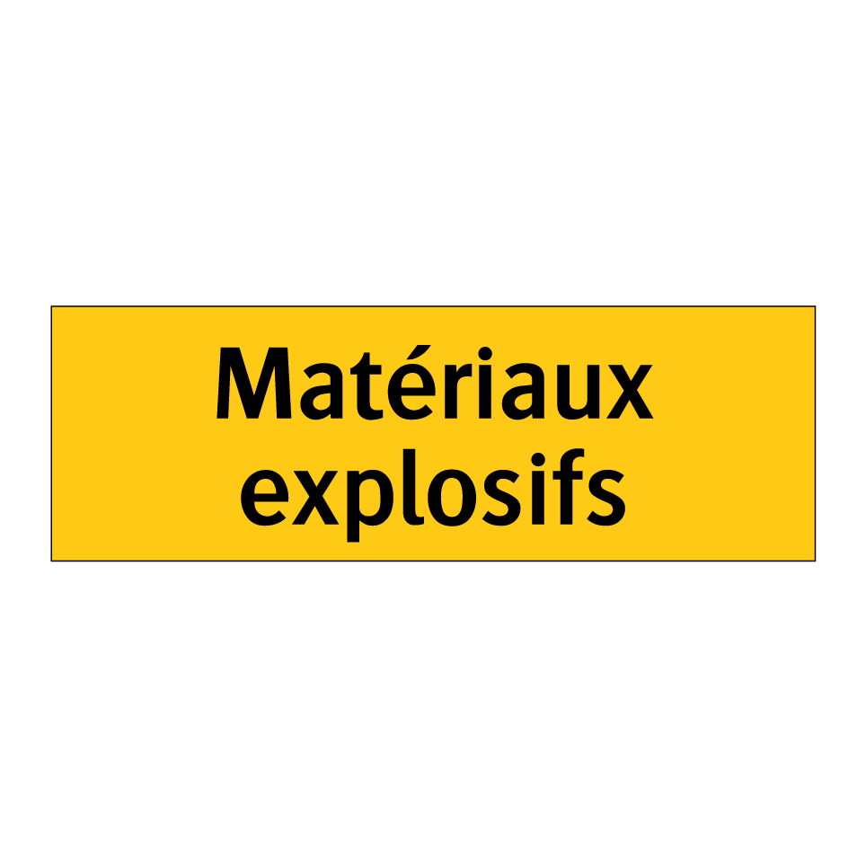 Matériaux explosifs