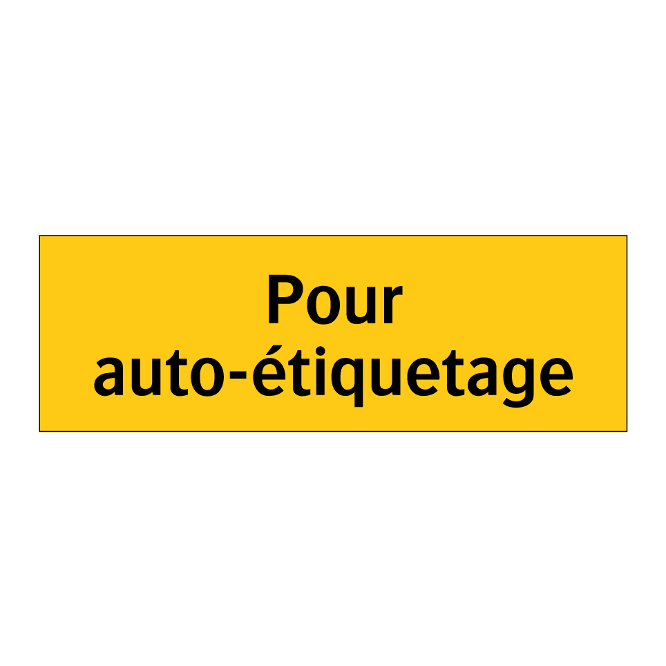 Pour auto-étiquetage