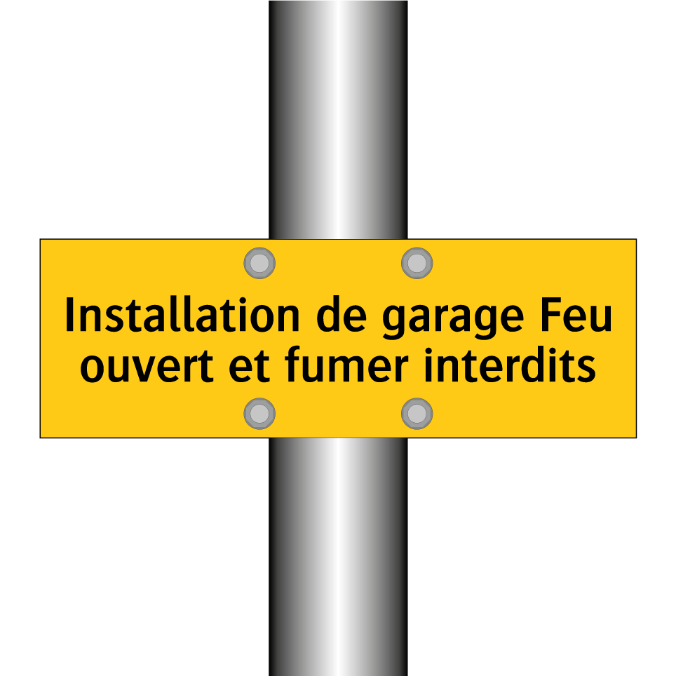 Installation de garage Feu ouvert et fumer interdits