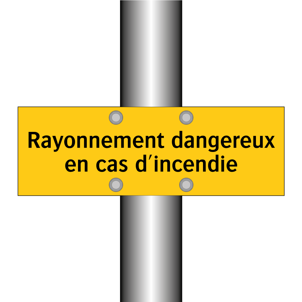 Rayonnement dangereux en cas d'incendie