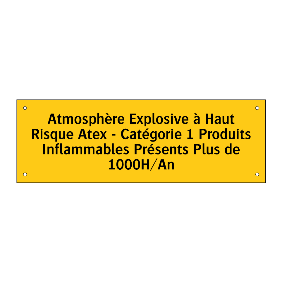 Atmosphère Explosive à Haut Risque Atex - Catégorie 1 Produits Inflammables Présents Plus de 1000H/An