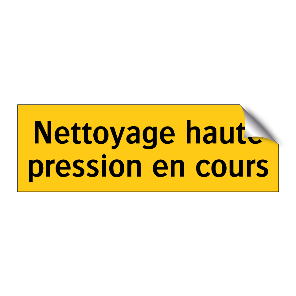 Nettoyage haute pression en cours