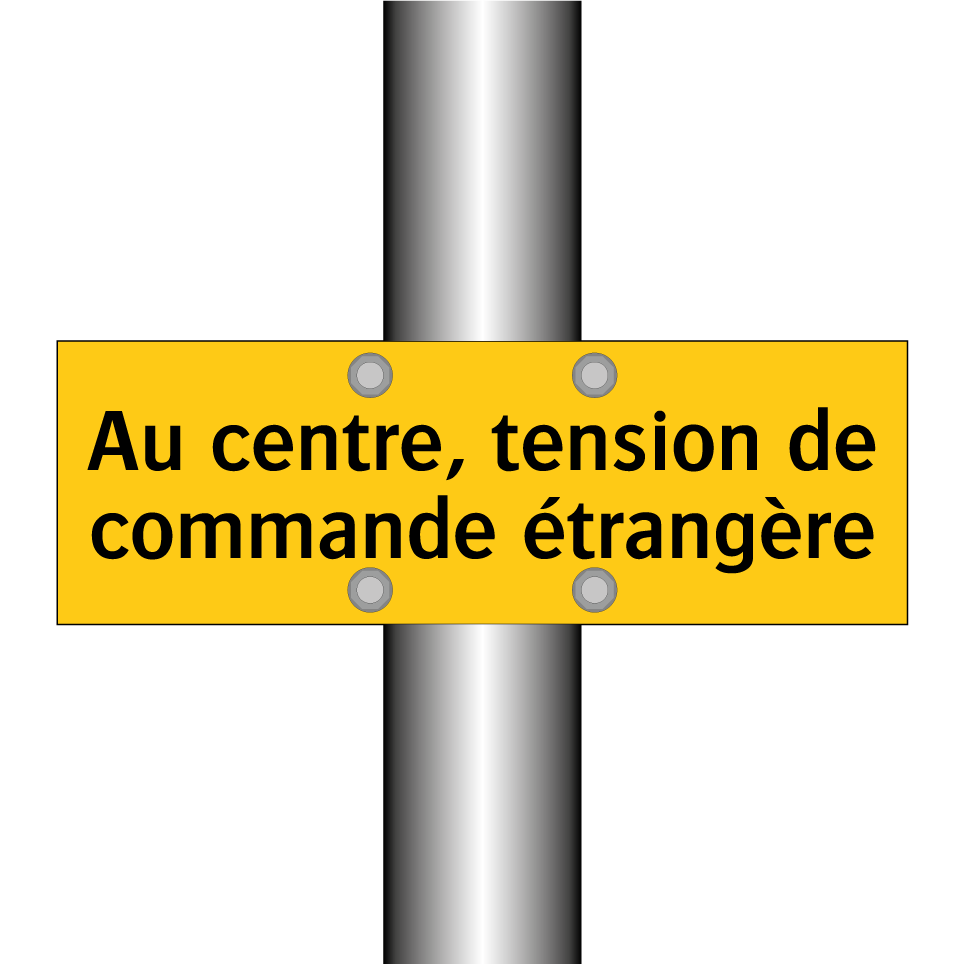 Au centre, tension de commande étrangère