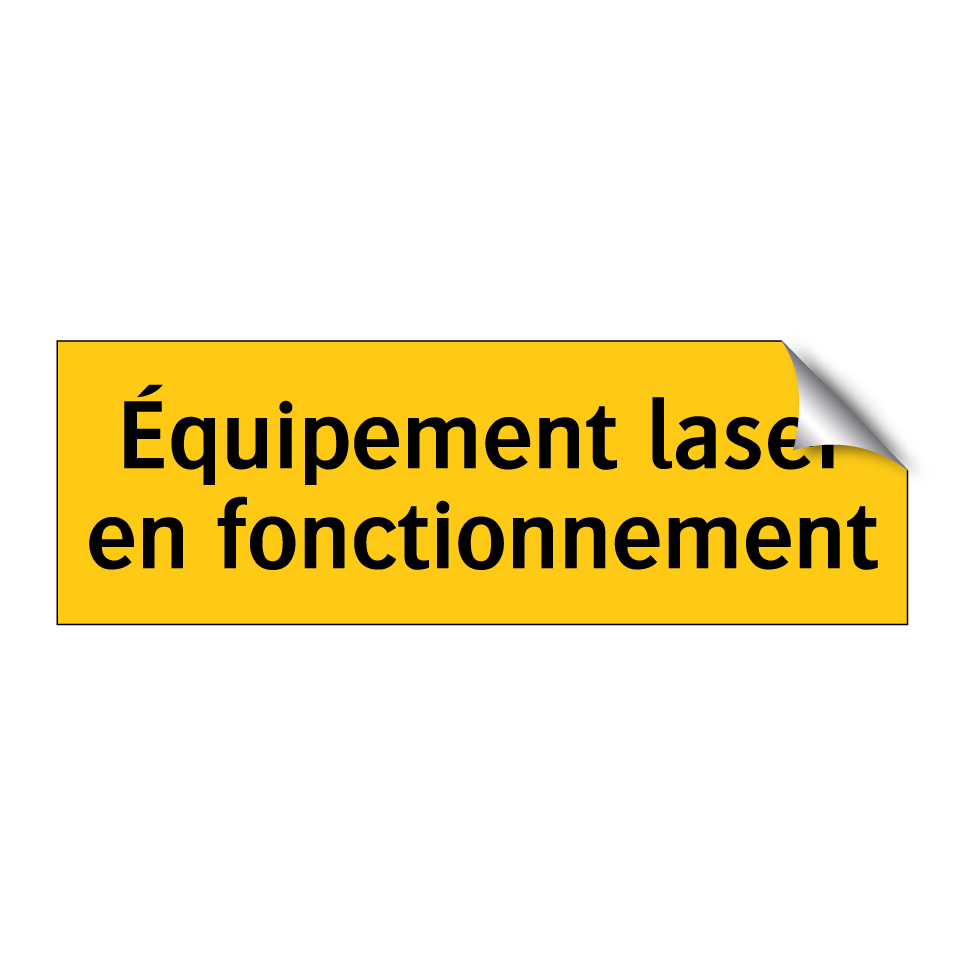 Équipement laser en fonctionnement