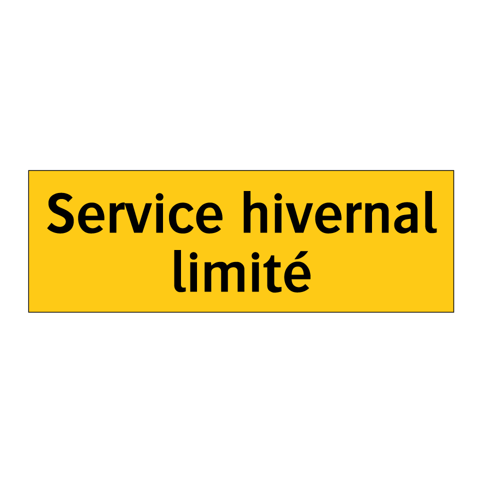 Service hivernal limité