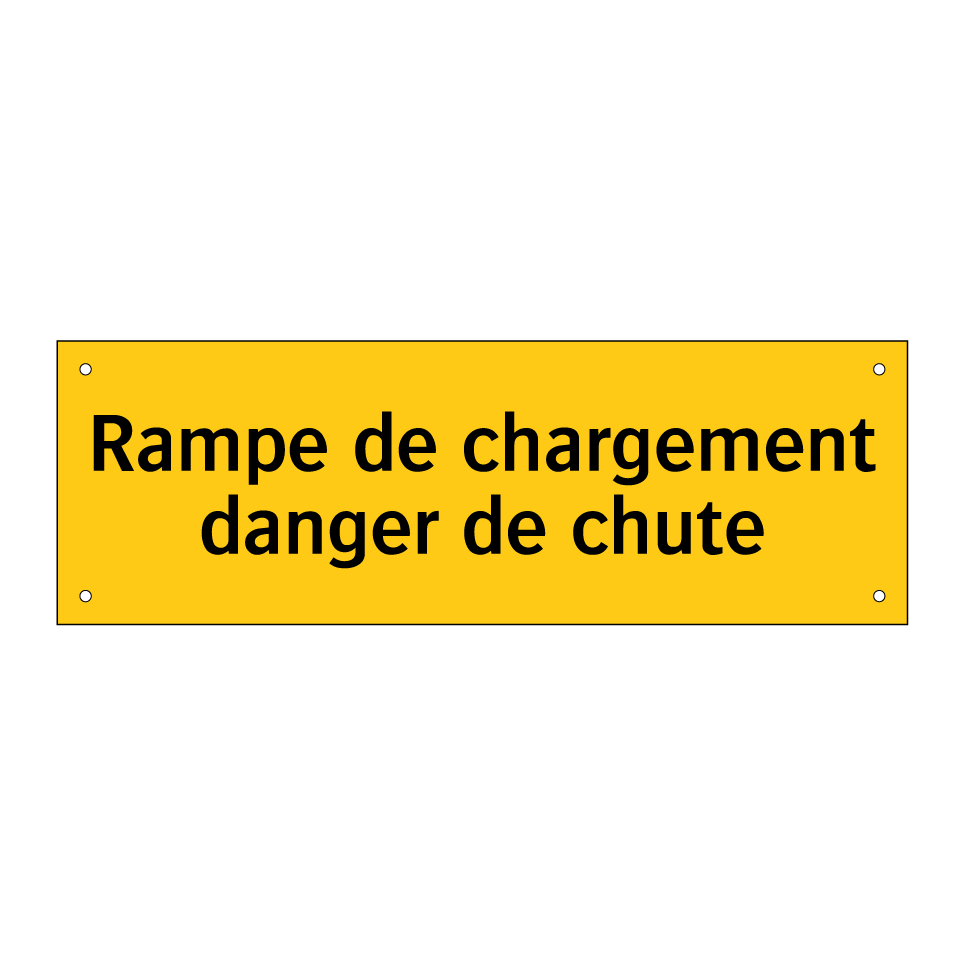 Rampe de chargement danger de chute