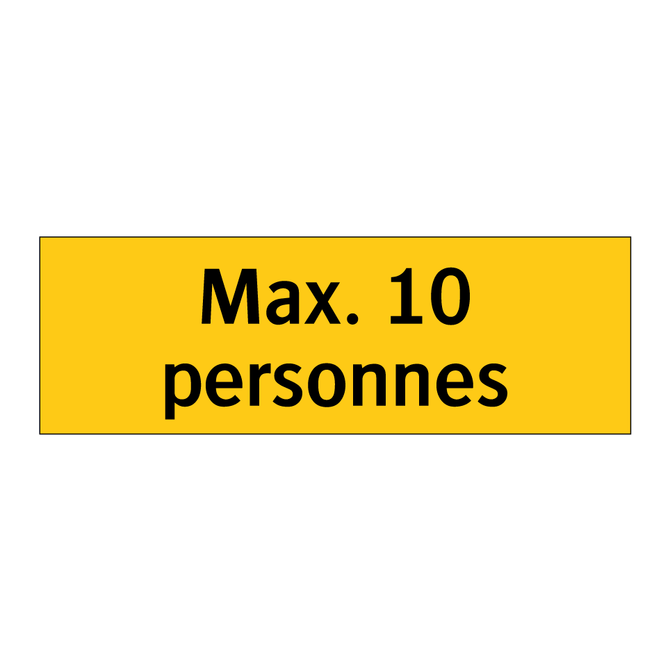 Max. 10 personnes