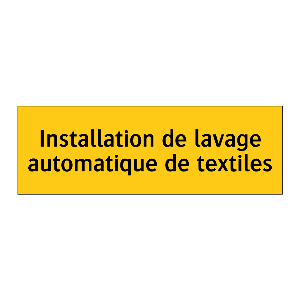 Installation de lavage automatique de textiles