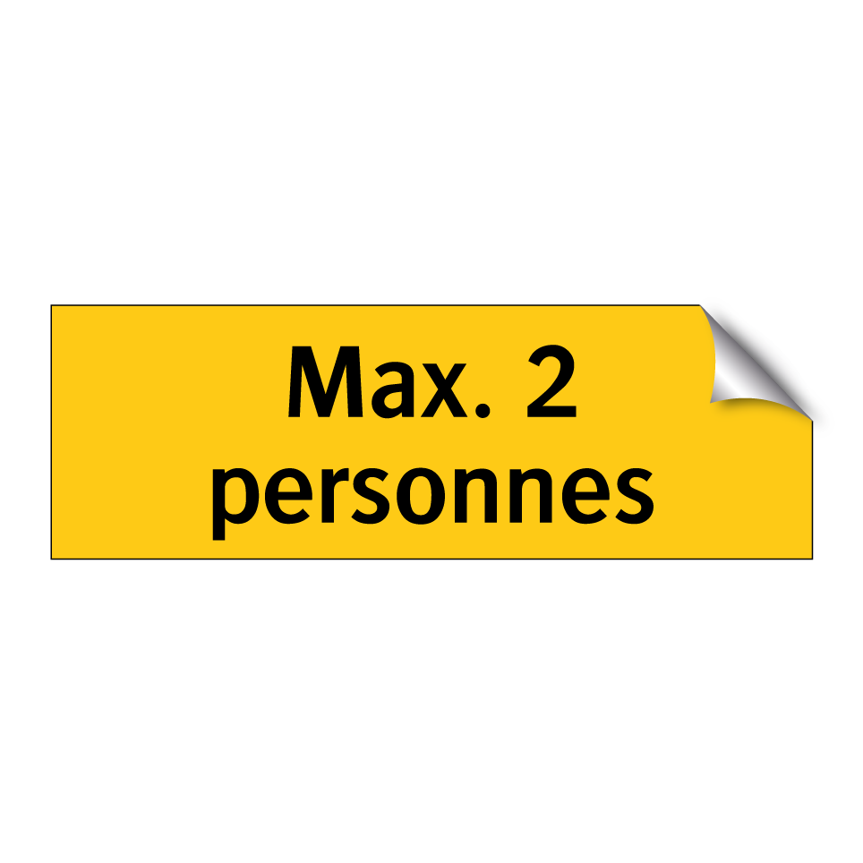 Max. 2 personnes