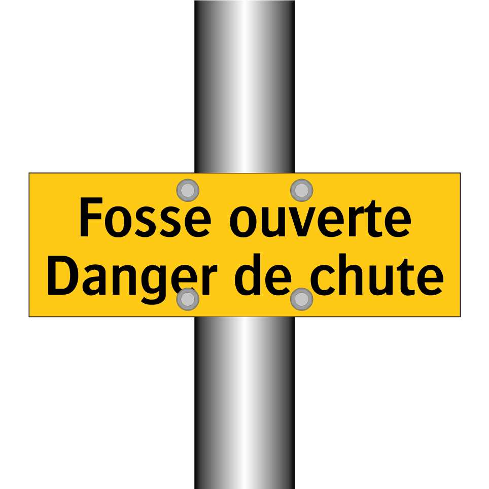 Fosse ouverte Danger de chute