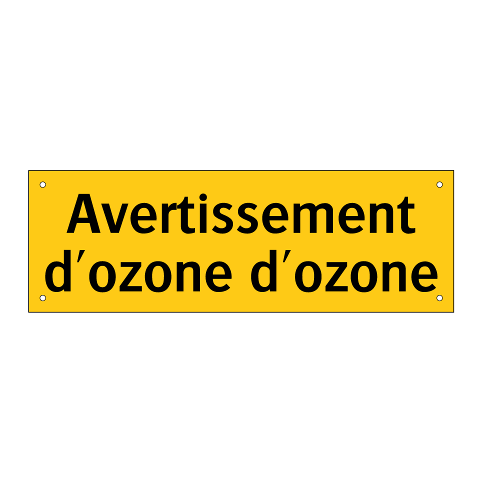 Avertissement d'ozone d'ozone
