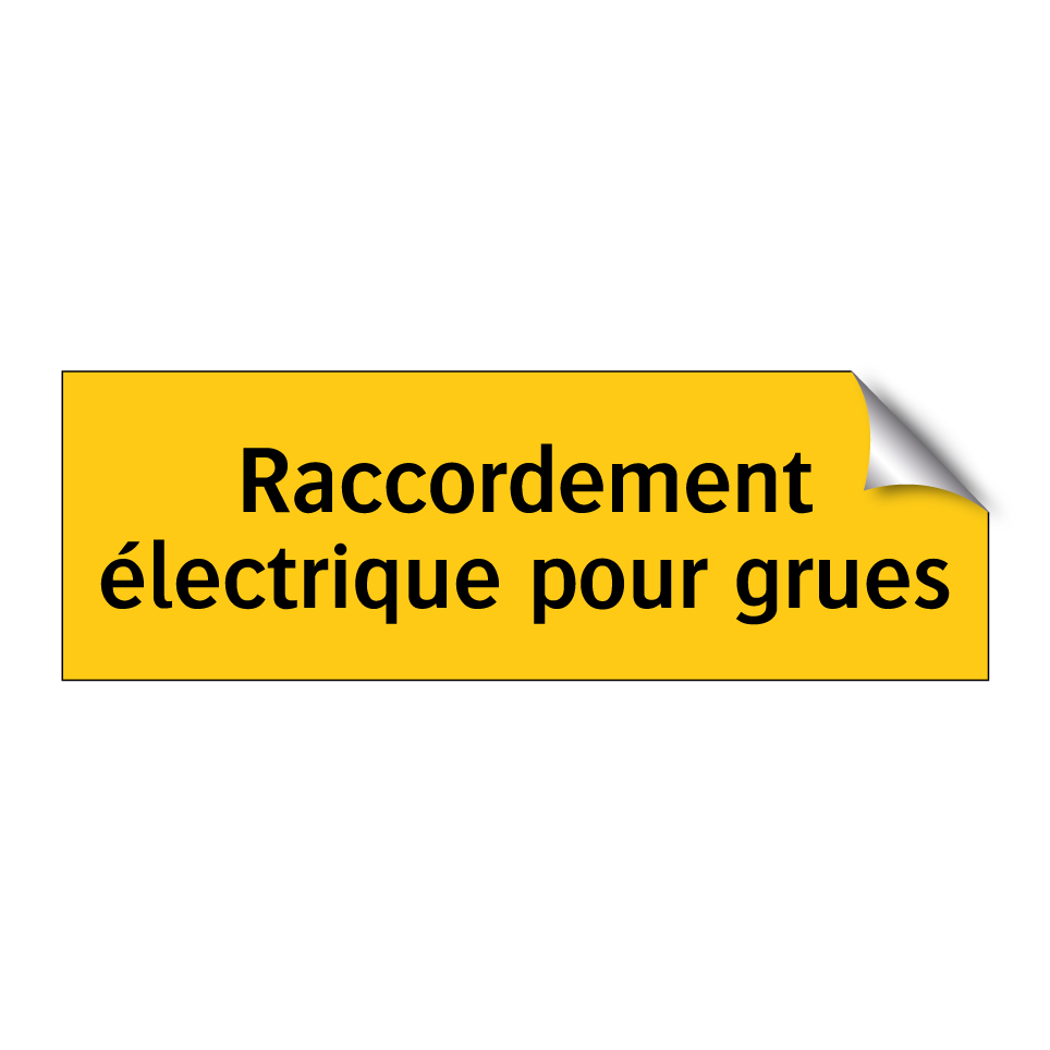 Raccordement électrique pour grues