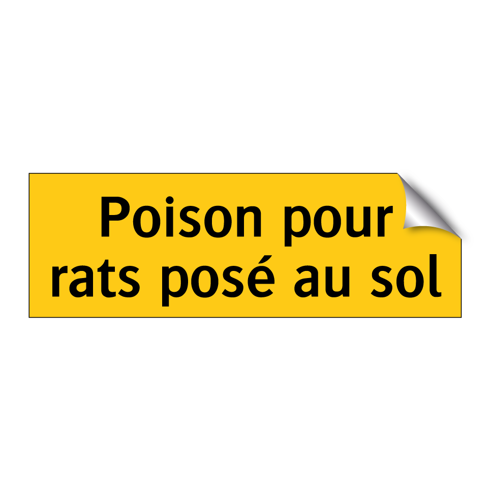 Poison pour rats posé au sol