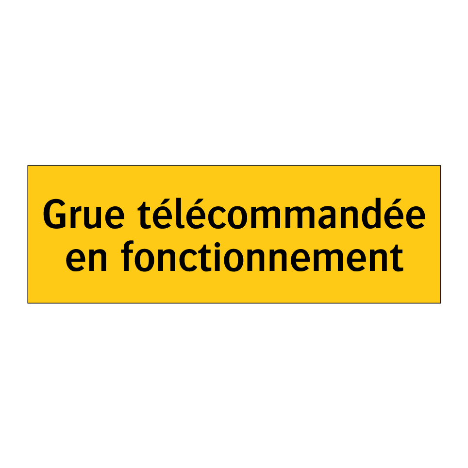 Grue télécommandée en fonctionnement