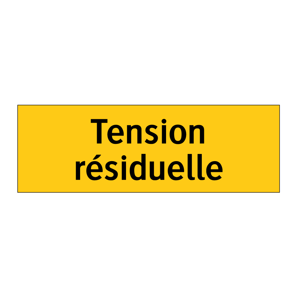 Tension résiduelle
