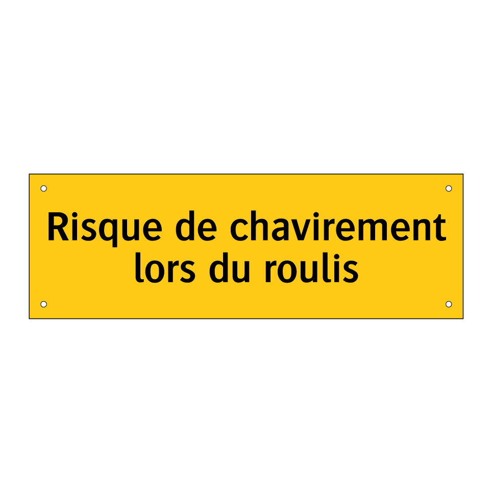 Risque de chavirement lors du roulis