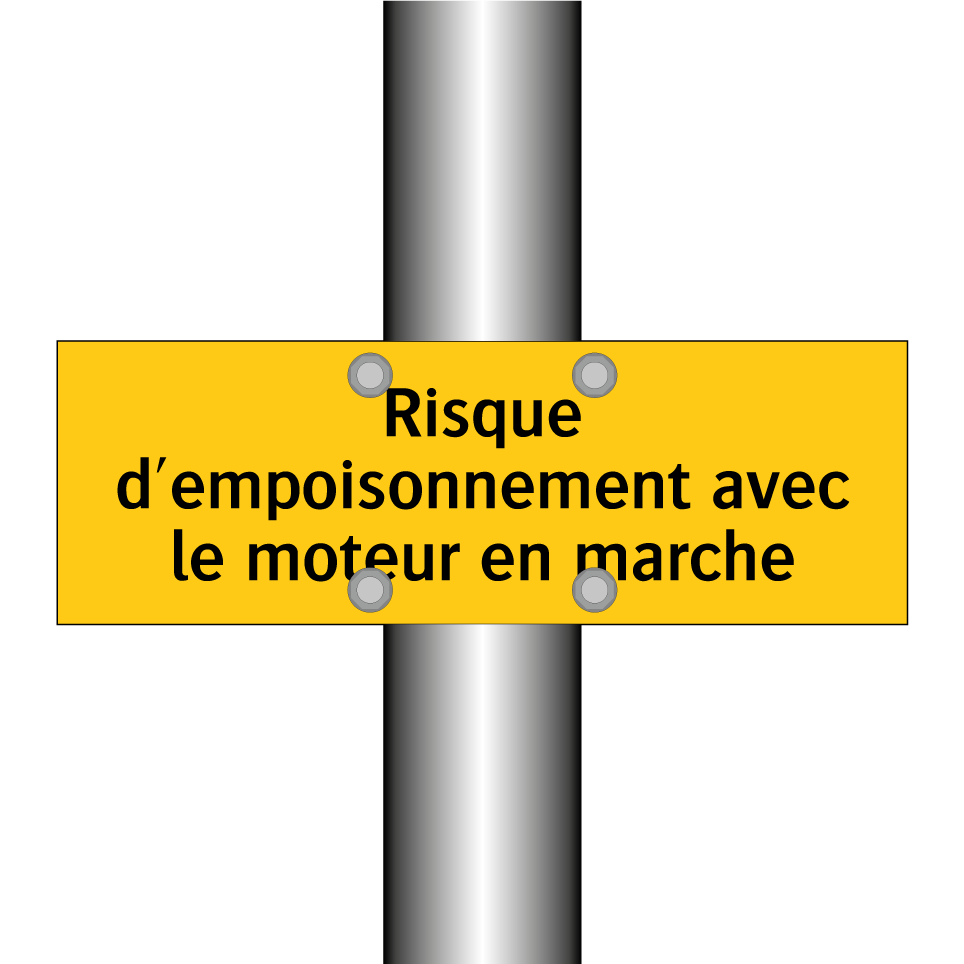 Risque d'empoisonnement avec le moteur en marche