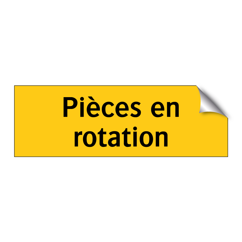 Pièces en rotation