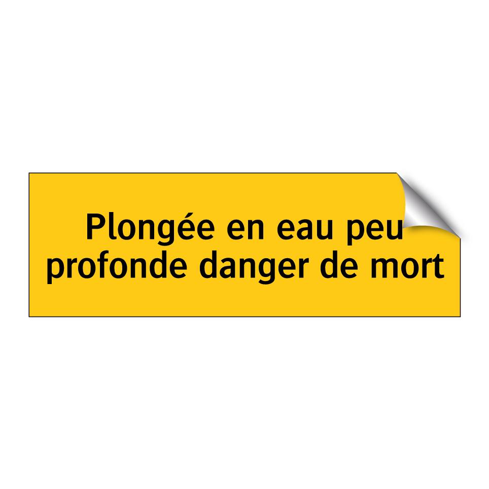 Plongée en eau peu profonde danger de mort