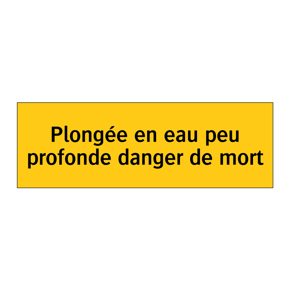 Plongée en eau peu profonde danger de mort