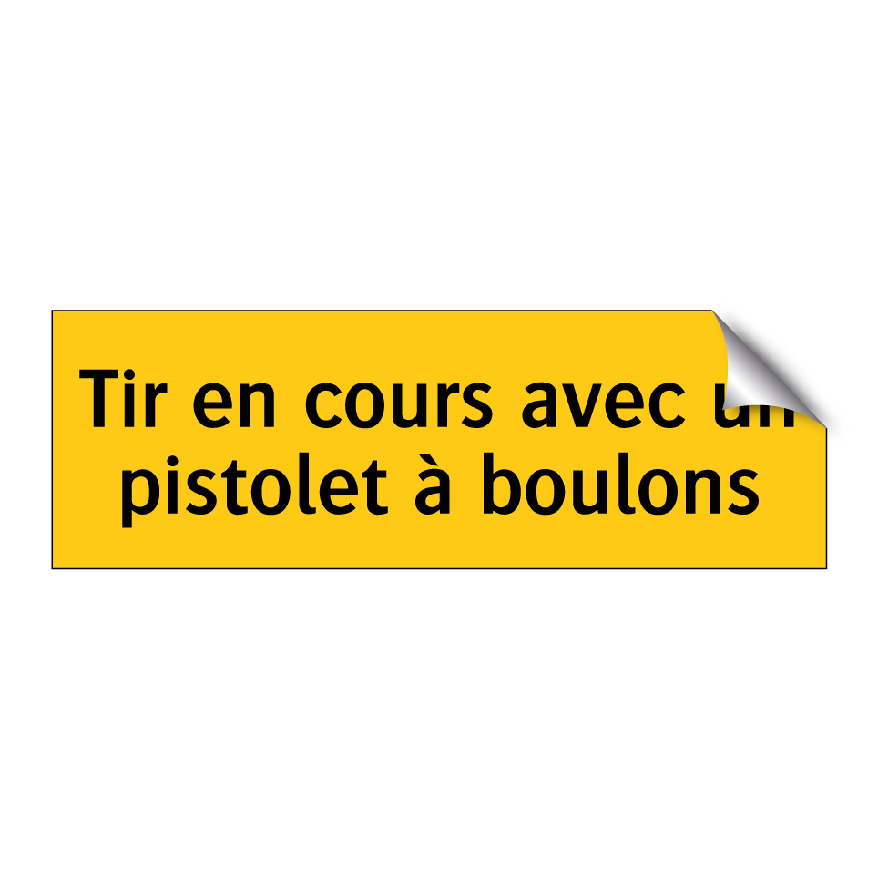 Tir en cours avec un pistolet à boulons