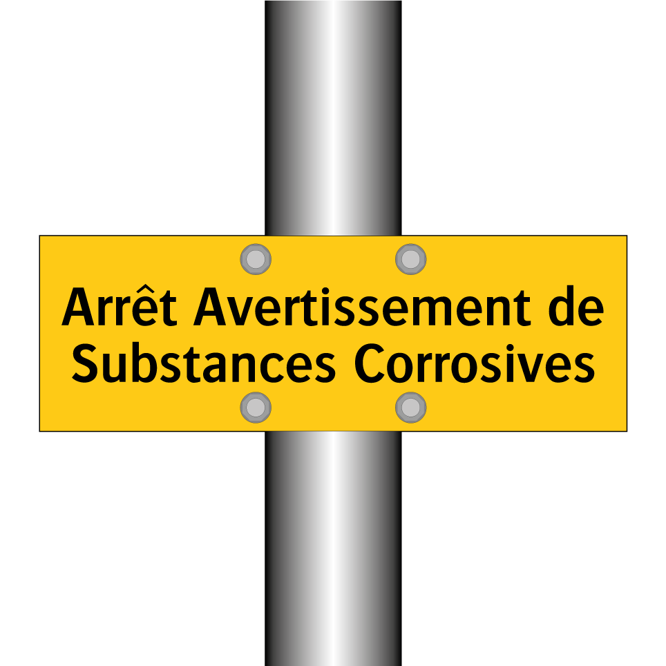 Arrêt Avertissement de Substances Corrosives